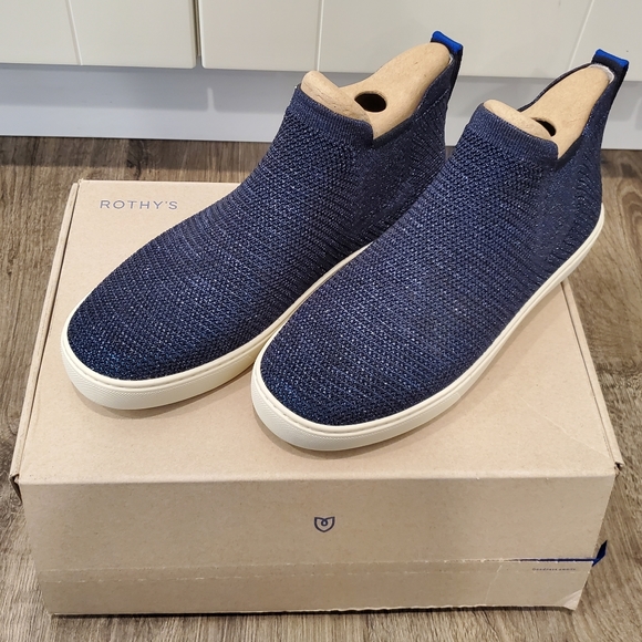 Rothy's Metallic Lattice Stitch Chelsea Boots - Picture 2 of 7